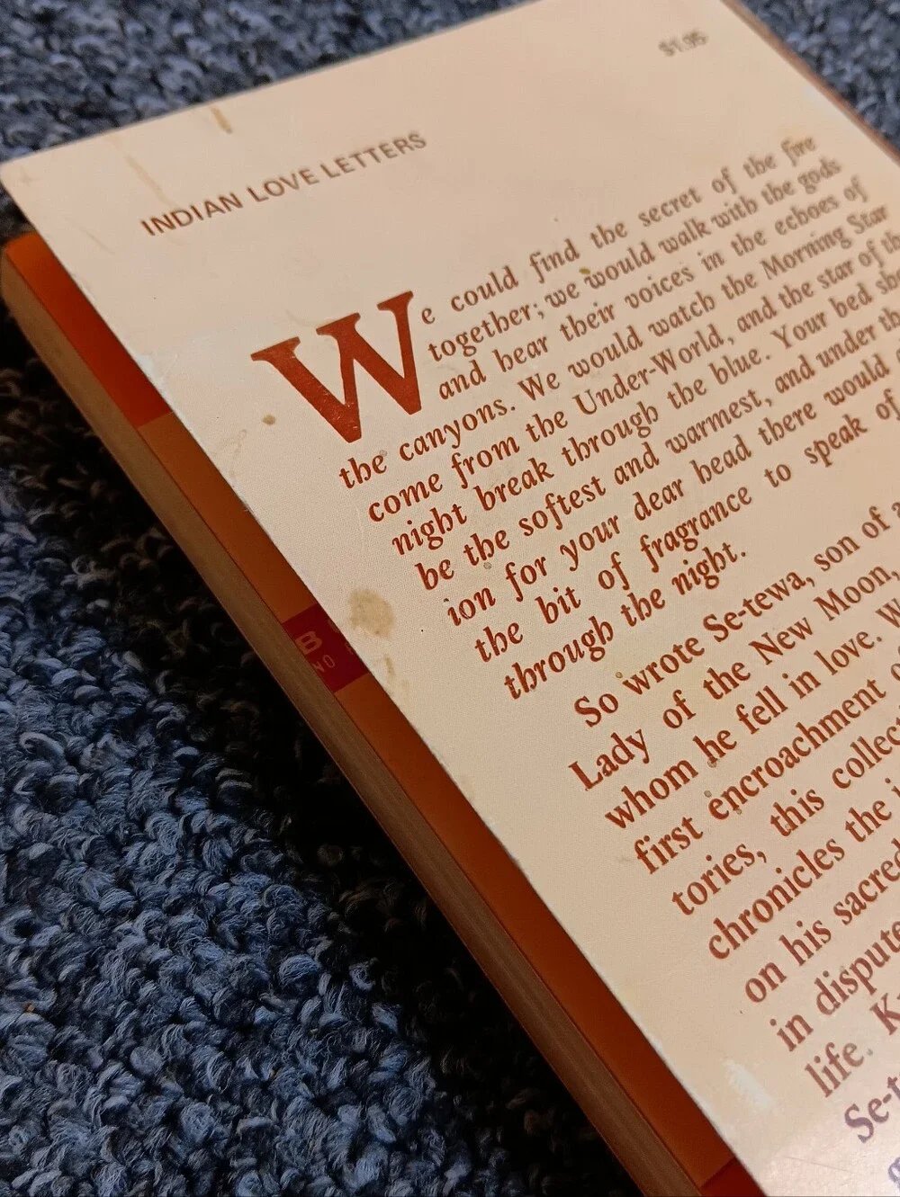 1972 Indian Love Letters Paperback Book, Hopi Native American Romance Novel VTG